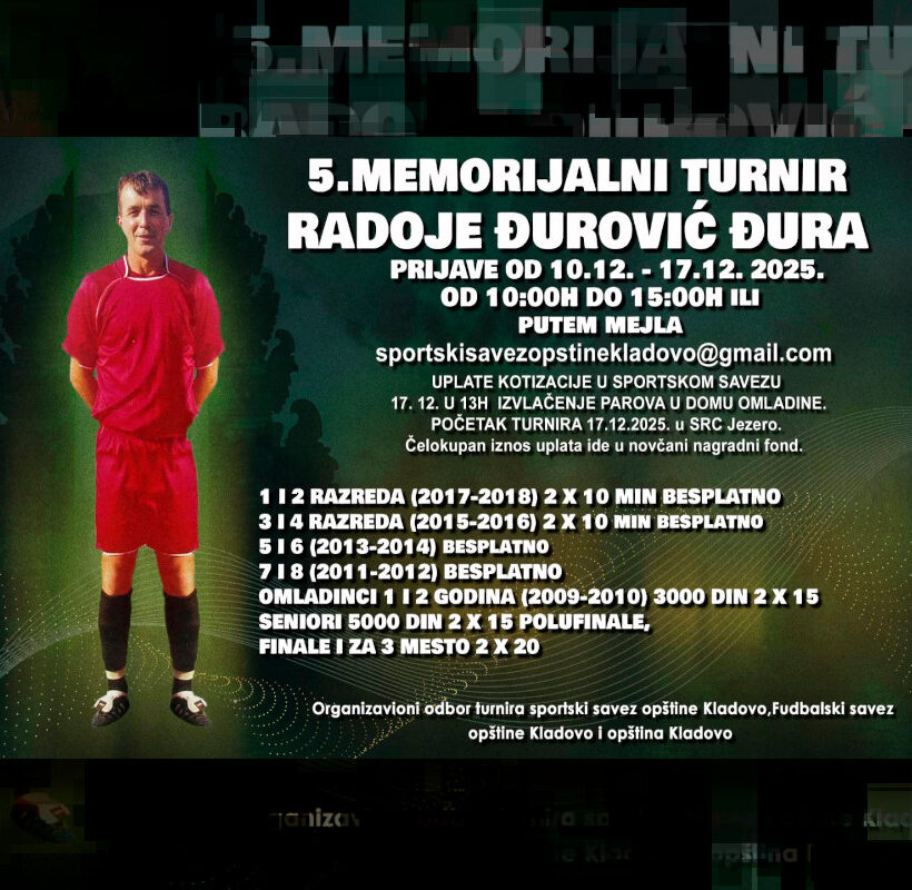 5. Memorijalni turnir Radoje Đurović Đura u malom fudbalu