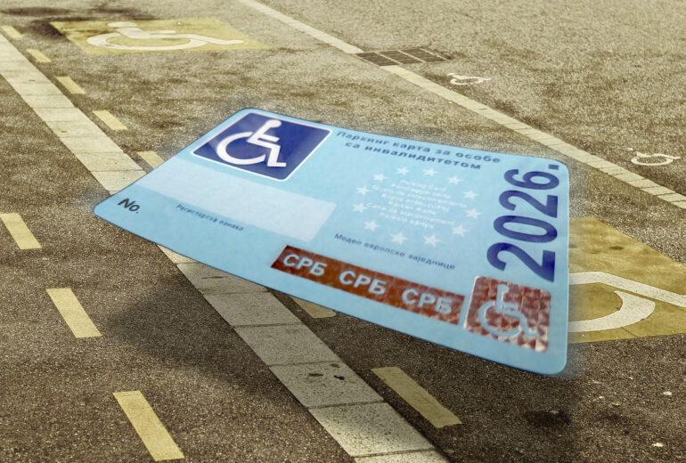 паркинг налепница за особе са инвалидитетом