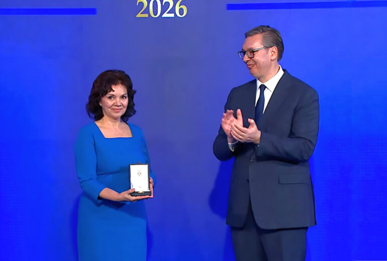 Жаклина Николић је одликована Златном медаљом за изузетне заслуге и постигнуте резултате у области културних делатности